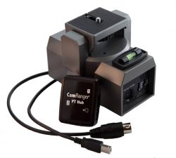 Remote motorized tripod head