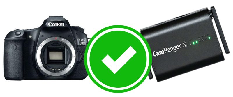 Canon 60D Works With The CamRanger 2, CamRanger Mini, And Original CamRanger