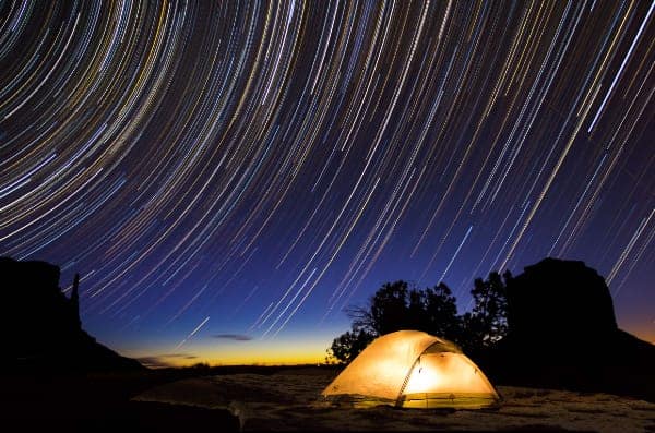 Time-lapse photography star trails