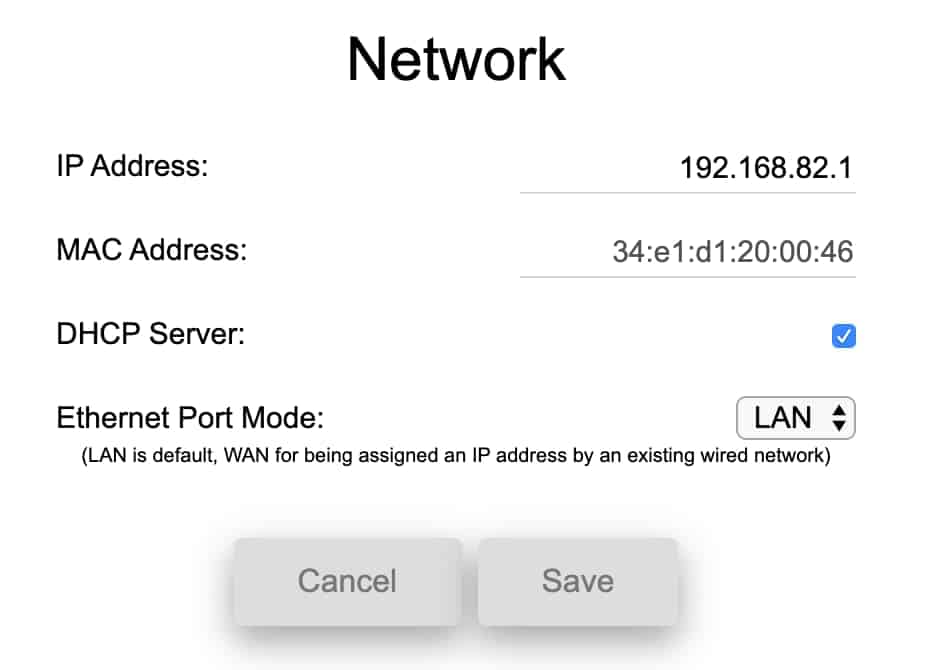 CamRanger Network Tab