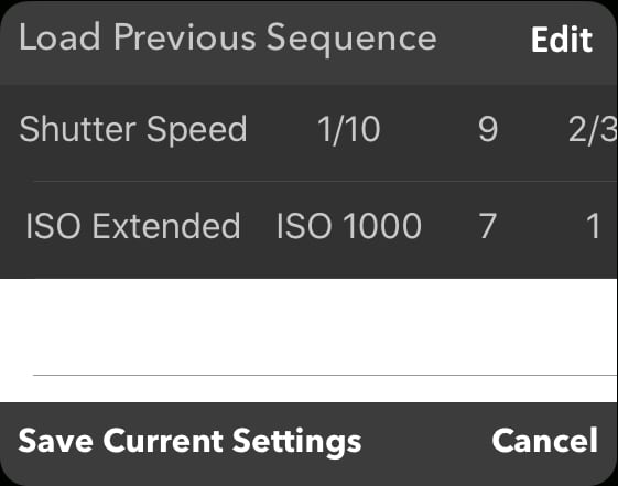 Bracketing Saved Sequences