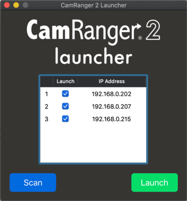 CamRanger 2 Launcher