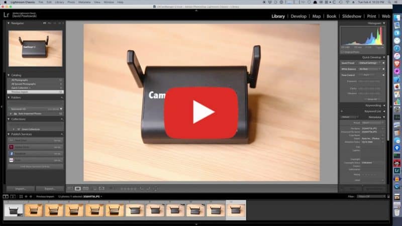 Wirelessly tether Lightroom video