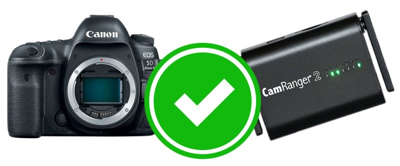 Canon 5D Mark IV works the with CamRanger 2