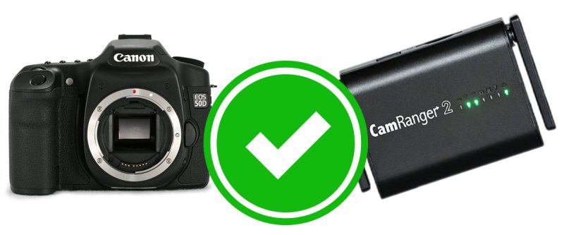 Canon 50D Works With The CamRanger 2, CamRanger Mini, And Original CamRanger